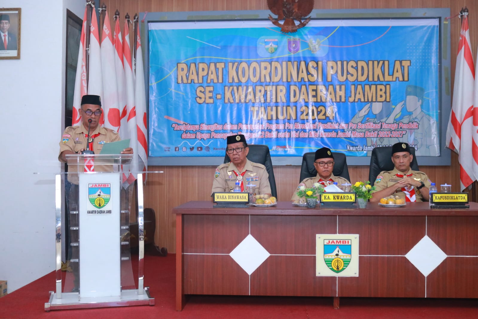 3 Pelatih Kwarcab Tebo Hadiri RAKOR Pusdiklat se-Kwarda Jambi Tahun 2024