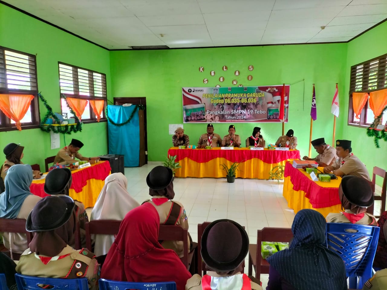 Pangkalan SMPN 19 Tebo Gelar Pengujian Pramuka Garuda