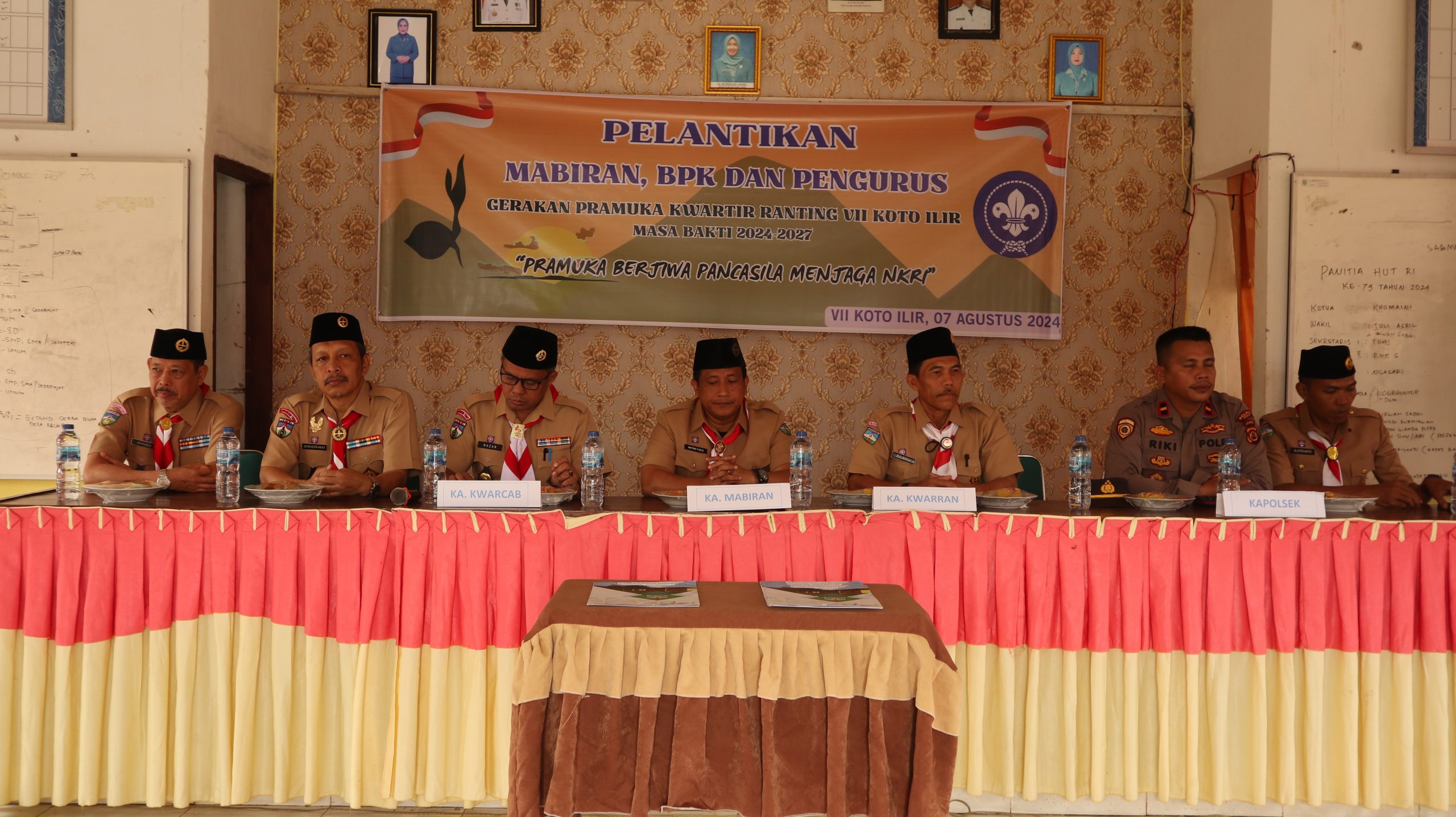 Pelantikan Pengurus Mabiran, Kwartir Ranting dan LPK Kwartir Ranting VII Koto Ilir Masa Bakti 2024-2027