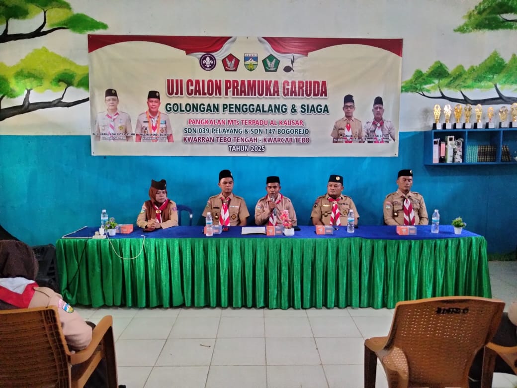 64 Pramuka Siaga dan Penggalang Kwartir Ranting Tebo Tengah Lakukan Pengujian Calon Pramuka Garuda