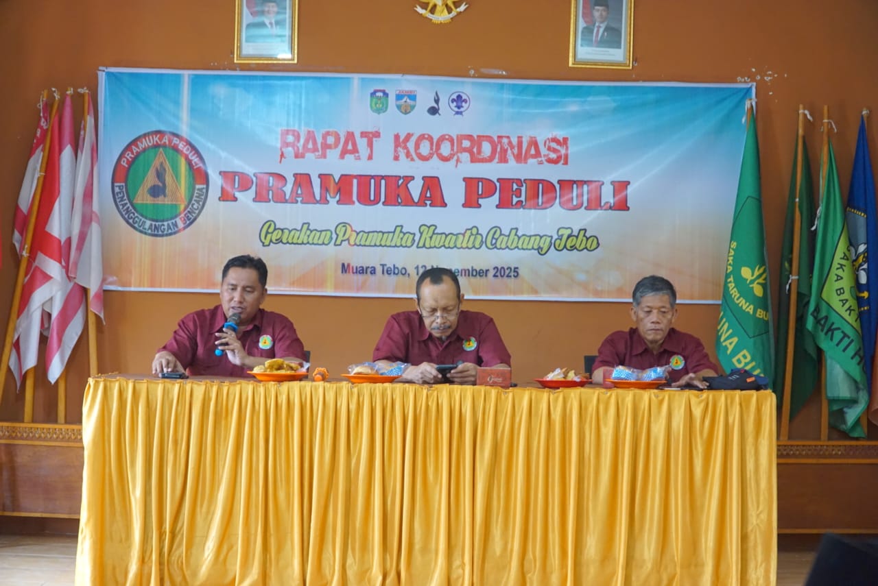 Kwarcab Tebo Selenggarakan Rapat Koordinasi Pramuka Peduli